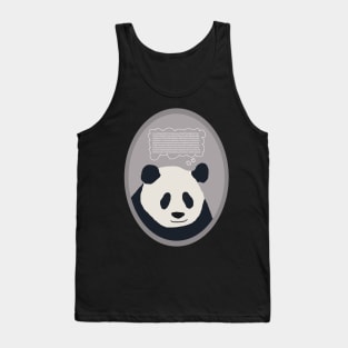 Panda Bear Contemplating Pi Tank Top